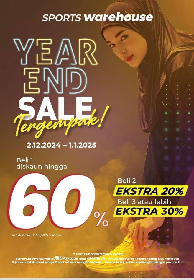 Sports Warehouse: Year End Sale Tergempak!